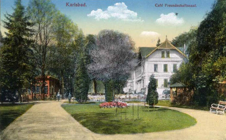 "Karlsbad. Cafe Freundschaftssaai"