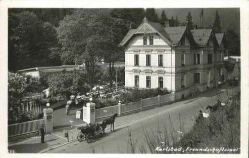 View in 1939. At the end of World War II, wounded German soldiers were first housed in the building and then Soviet soldiers. When the property was taken over by the Czech National Administrator in 1946, the building and surrounding grounds were in a state